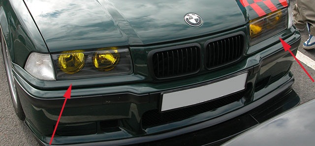 BMW E36 COUPE + CABRIO - LED SCHEINWERFER - Swiss Tuning Onlineshop - BMW  E36 - GELBE BOSCH STREUSCHEIBEN