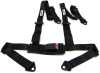 4 POINT BLACK CAR RACING SEAT BELT HARNESS