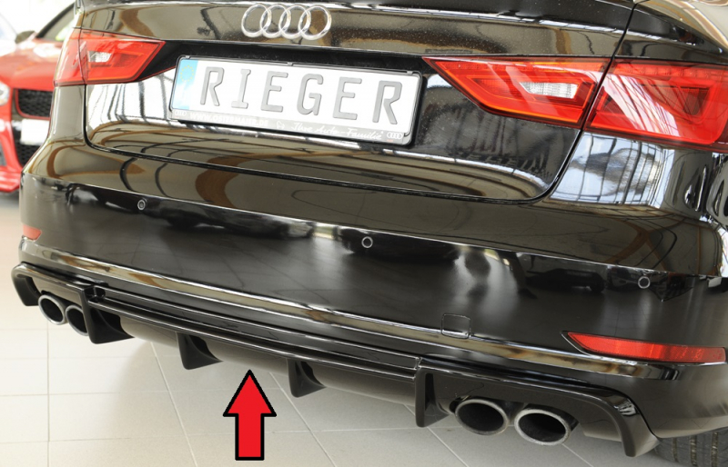 AUDI S3 8V - BODY STYLING - Swiss Tuning Onlineshop - AUDI S3 LIMOUSINE -  RIEGER HECK DIFFUSOR (GLANZ)